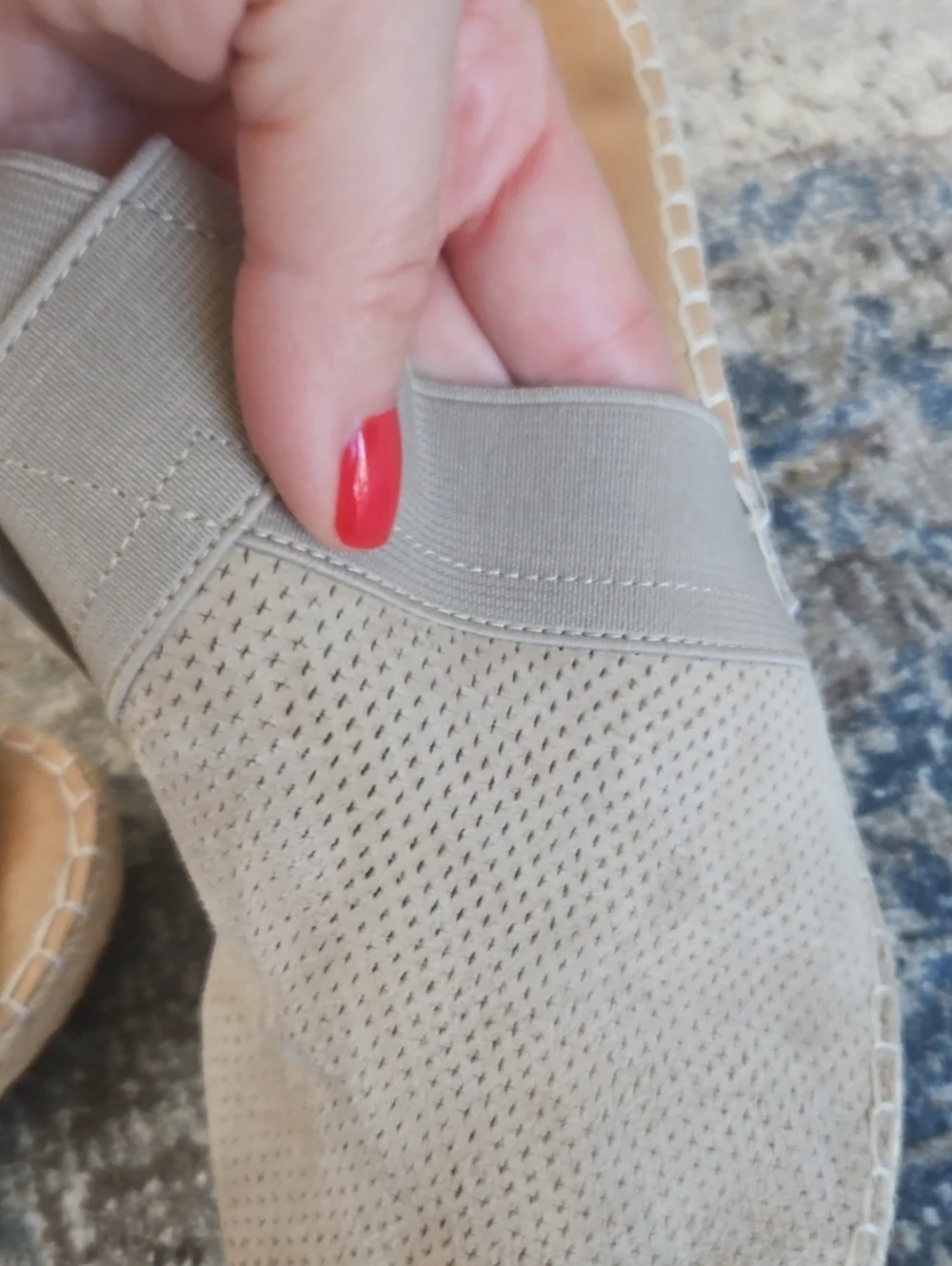 Gentle Souls Women's Neutral Espadrille Wedge Slide Sandals